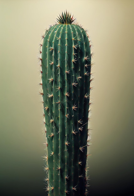 Illustration numérique de la plante succulente de cactus, gros plan
