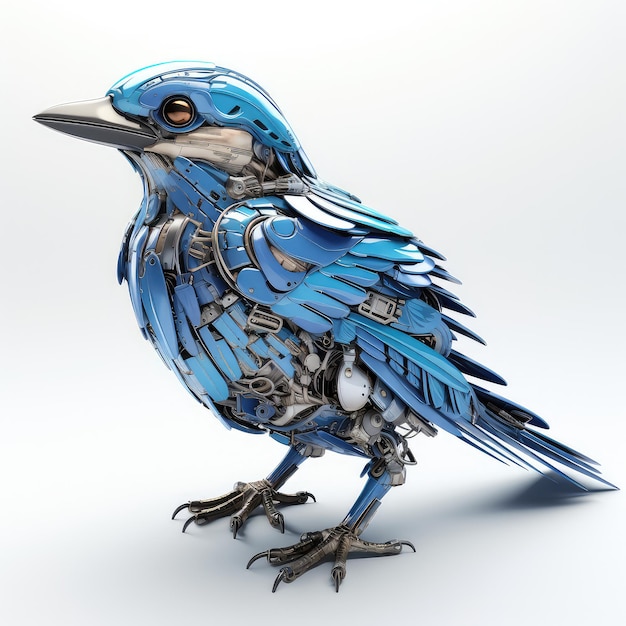 illustration de l'oiseau cyberpunk dessin animé allure bonanza