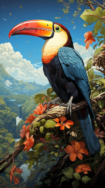 Illustration d'oiseau oiseau sauvage