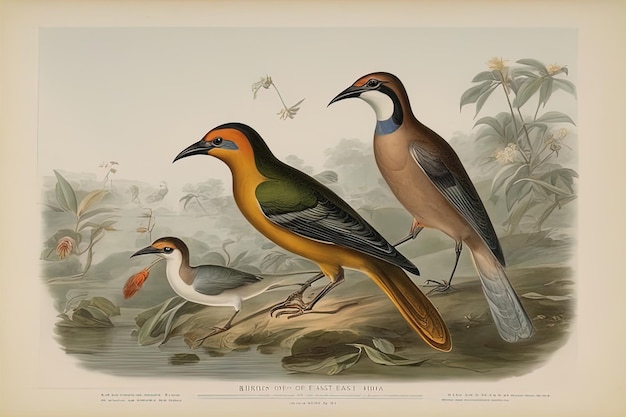 illustration d'un oiseau vieux oiseaux de l'oiseau