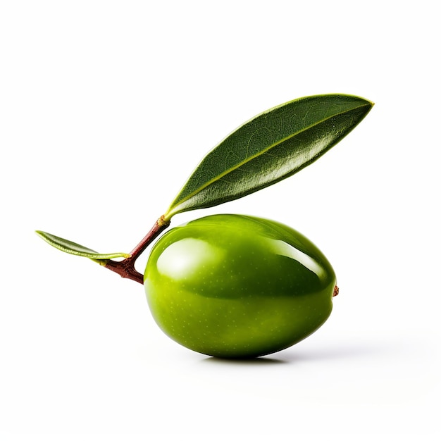 Photo illustration de l'olive sans feuille vue latérale image du côté isoler