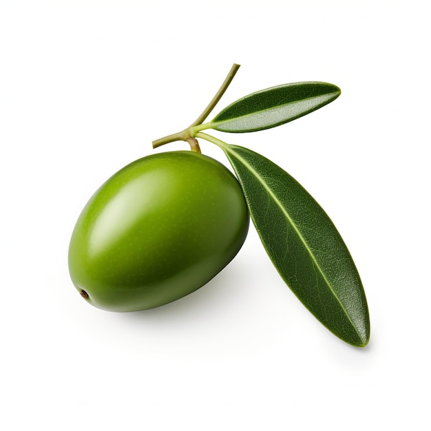 illustration de l'olive sans feuille vue latérale image du côté isoler