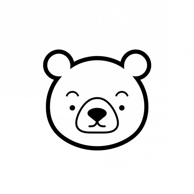 Photo illustration d'un ours isolé sur un fond blanc