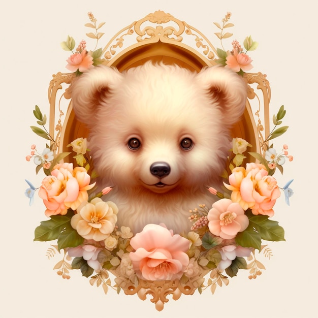 Illustration d'ours mignon