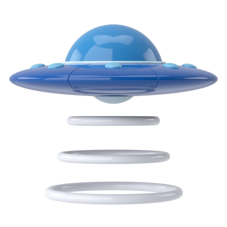 Photo illustration ovni 3d rendu 3d