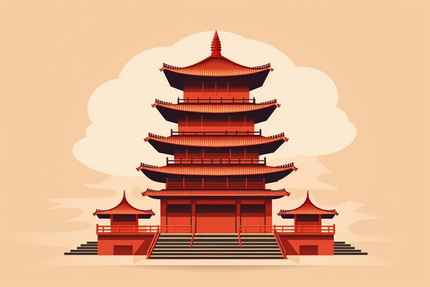 Photo illustration de la pagode chinoise