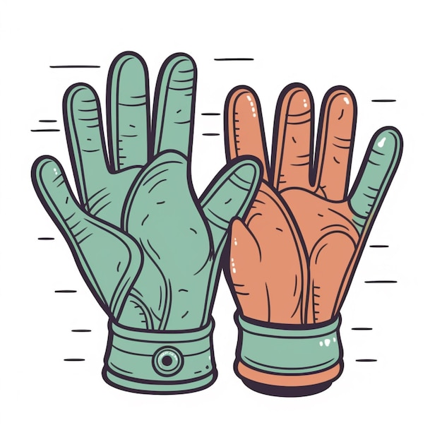 Illustration d'une paire de gants d'astronaute