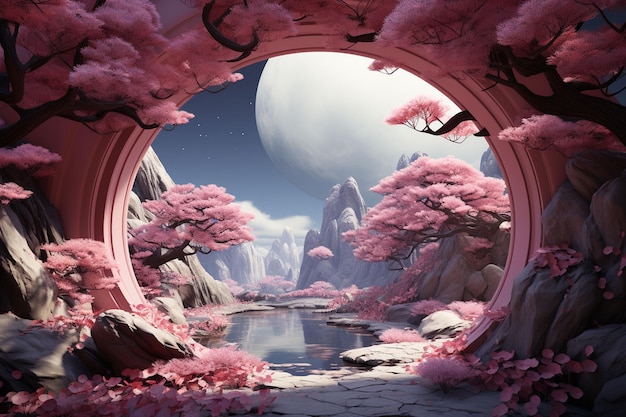 illustration d'un paysage fantastique