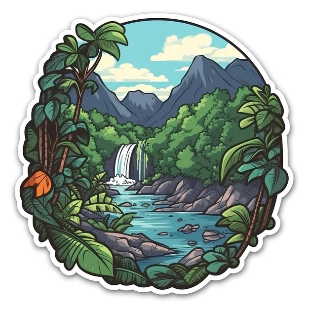 illustration d'un paysage naturel au Costa Rica