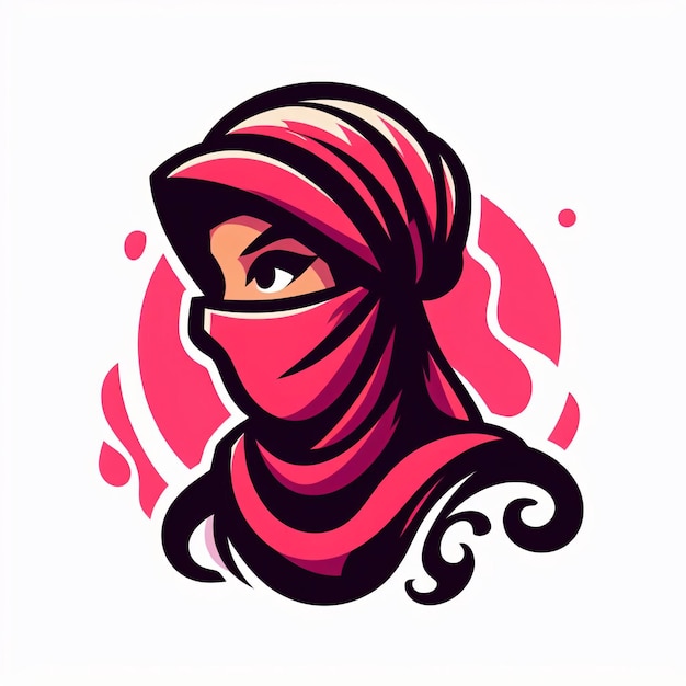 Photo illustration de la peinture de la femme au foulard