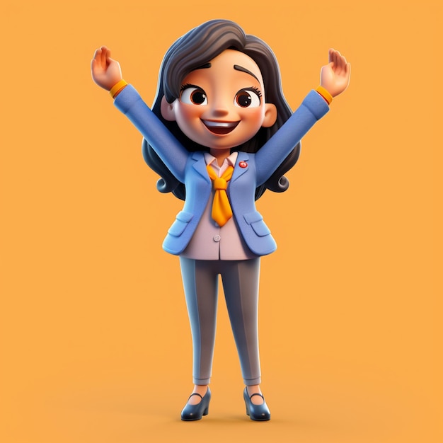 Illustration de personnage d'une femme d'affaires en 3D