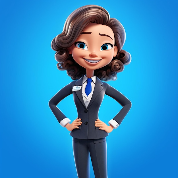 Illustration de personnage d'une femme d'affaires en 3D