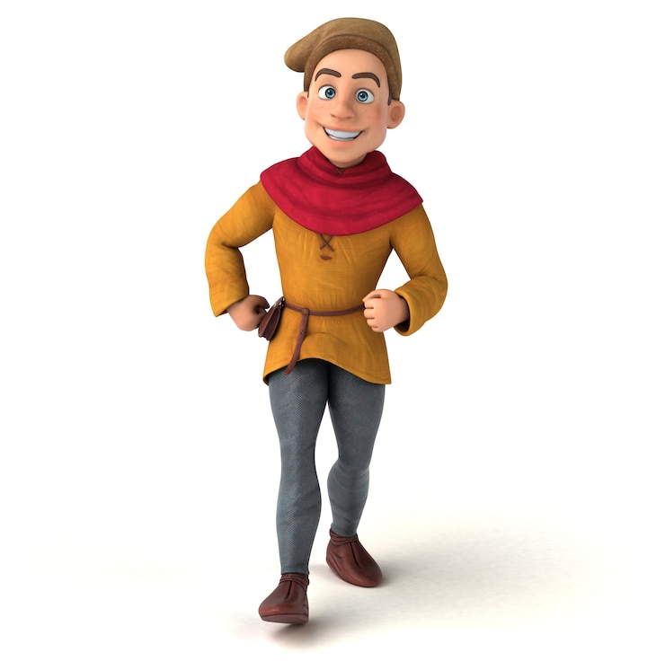 Photo illustration d'un personnage historique médiéval