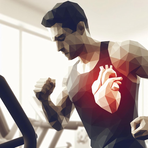 Photo illustration d'une personne qui fait de l'exercice cardio