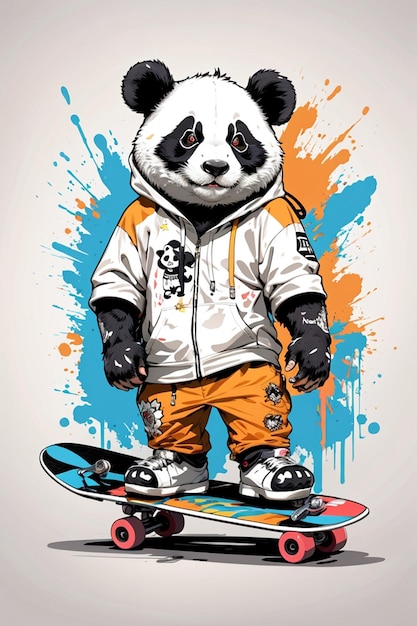 Photo illustration d'un petit panda portant une capuche