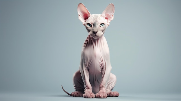 Illustration photo du corps complet du chat Sphynx