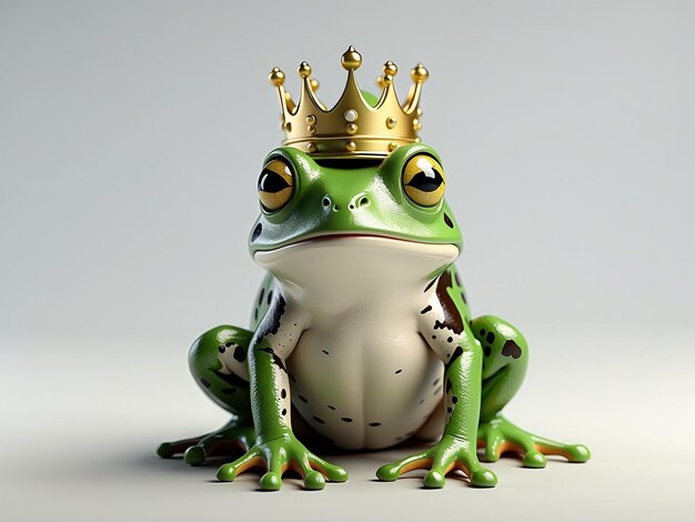 illustration photo d'une grenouille portant une couronne d'or et des accessoires 8