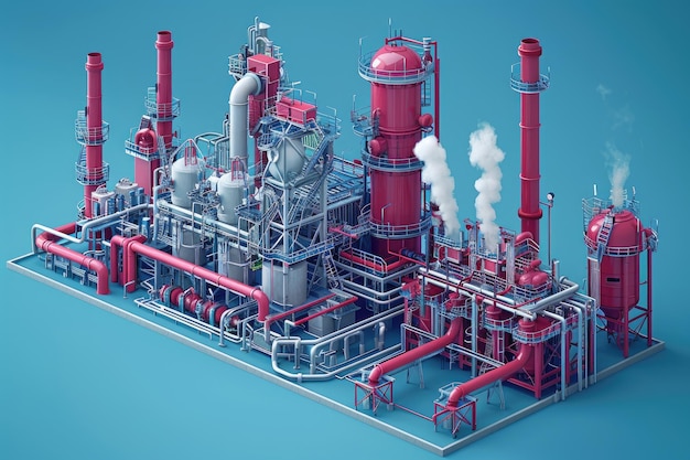 Illustration de la photographie professionnelle industrielle d'une usine de centrales électriques