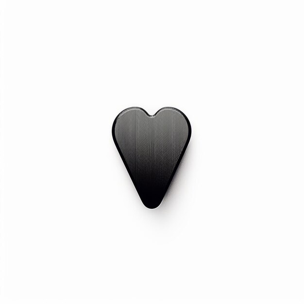 Photo illustration de pick de guitare minimaliste sur fond blanc