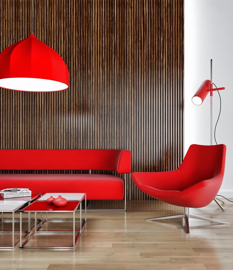 Photo l'illustration de la pièce de luxe moderne et lumineuse en 3d