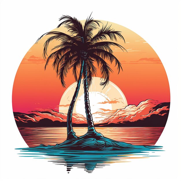 Illustration de la plage de Palm