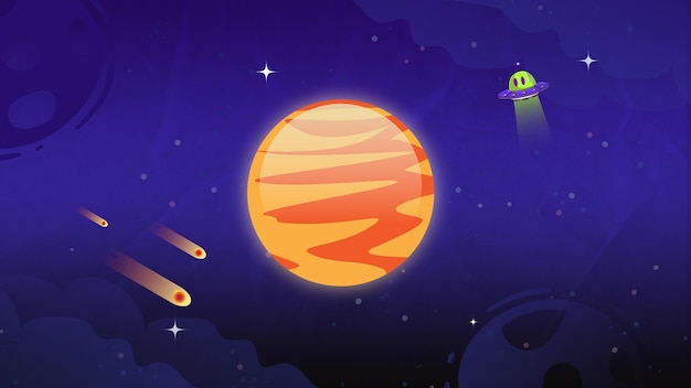 illustration des planètes dans l'espace