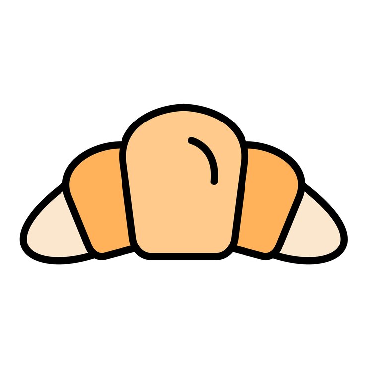 Photo illustration plate de croissants