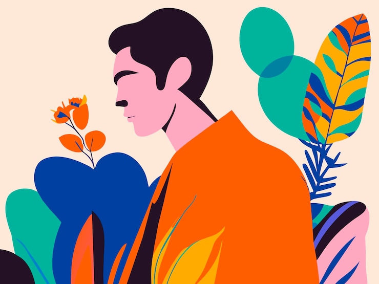 Photo illustration plate dessinée à la main dans le style de matisse