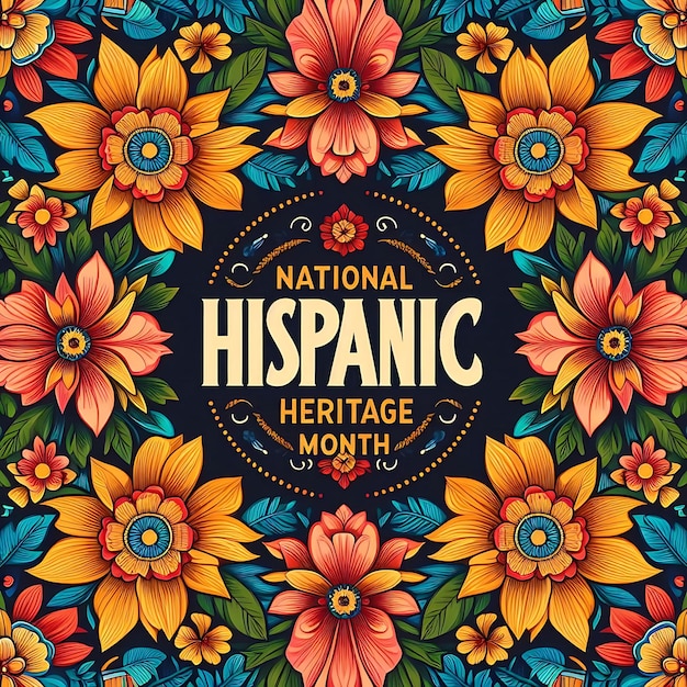 Photo illustration plate du mois national du patrimoine hispanique