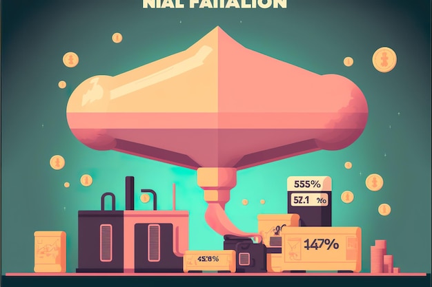 Illustration plate de l'inflation