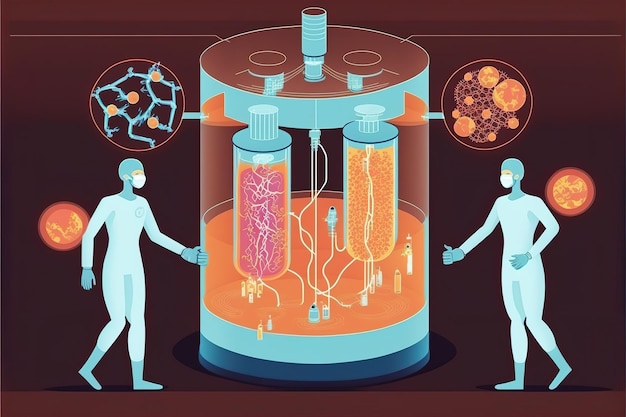 Illustration plate de microbiologie