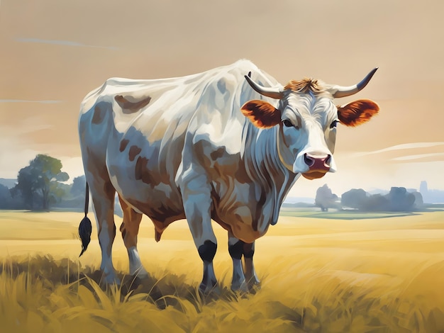 illustration plate de la vache