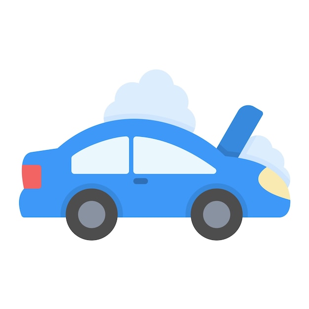 Illustration plate de voiture cassée