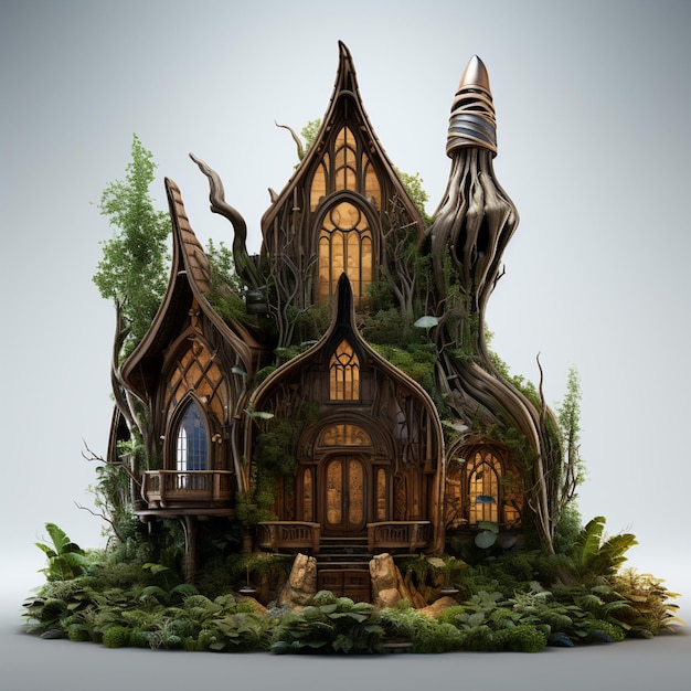 Illustration de la plus belle maison en bois