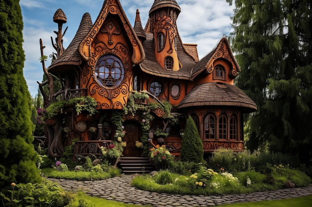 illustration de la plus belle maison en bois