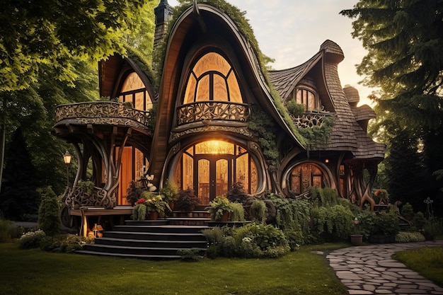 illustration de la plus belle maison en bois