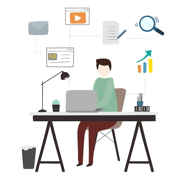 Illustration png de travail à fond transparent