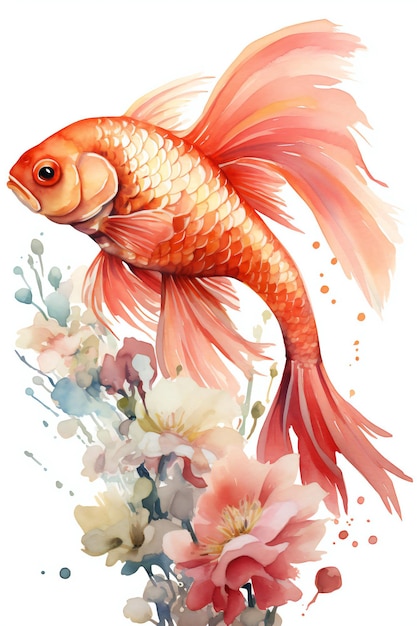 Illustration d'un poisson à l'aquarelle