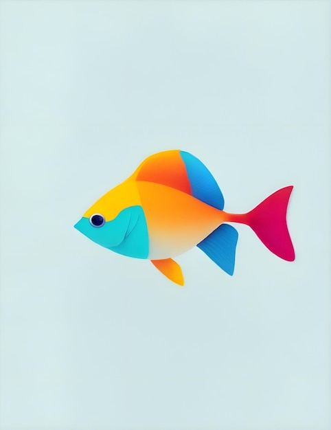 illustration de poisson aux couleurs vives