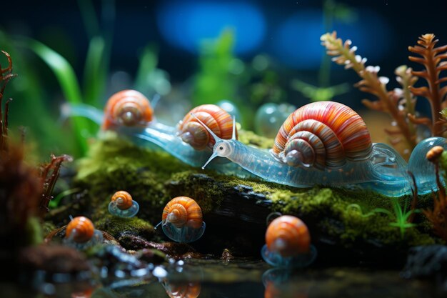 Illustration de poissons et d'animaux aquatiques