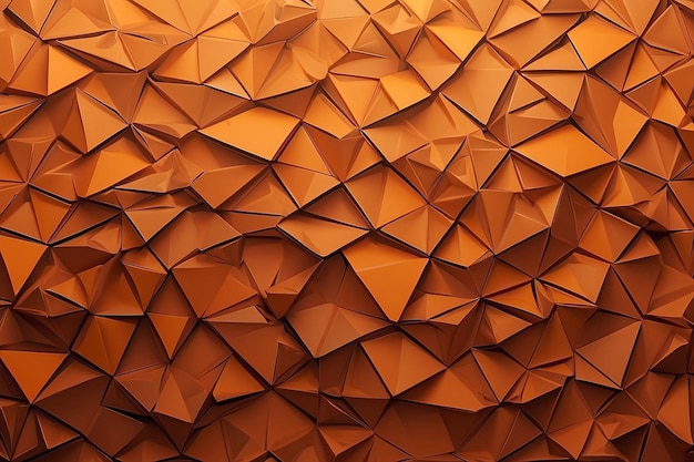 Photo illustration polygonale orange foncé qui se compose de triangles