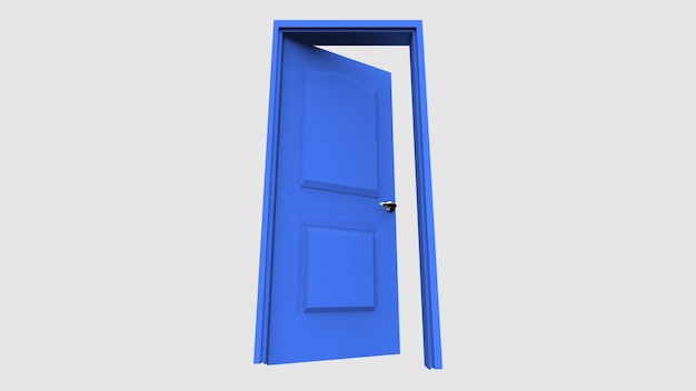 Illustration de porte isolée rendu 3d