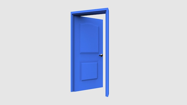 Photo illustration de porte isolée rendu 3d