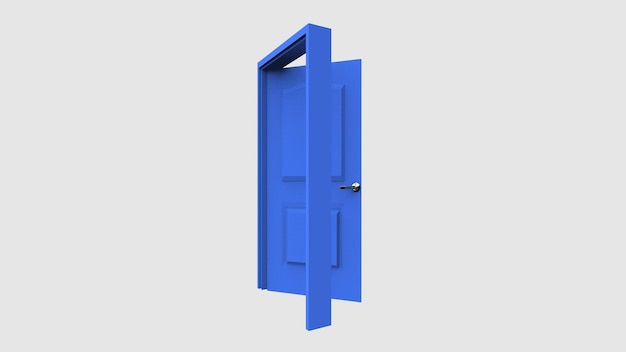 Photo illustration de porte isolée rendu 3d