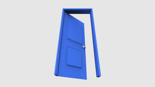 Illustration de porte isolée rendu 3d