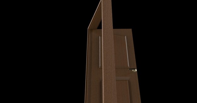 Illustration de porte isolée rendu 3d