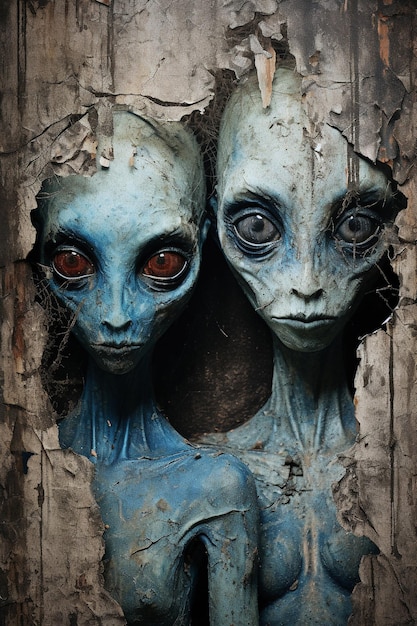 illustration de portrait extraterrestre