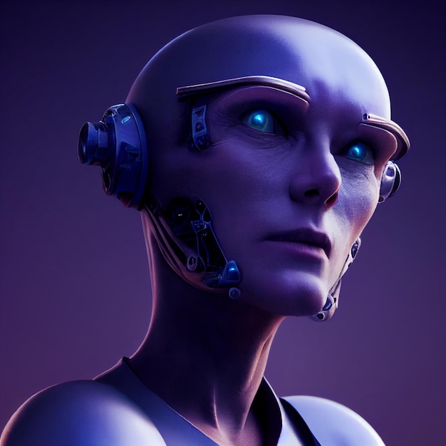Illustration de portrait d'homme futuriste