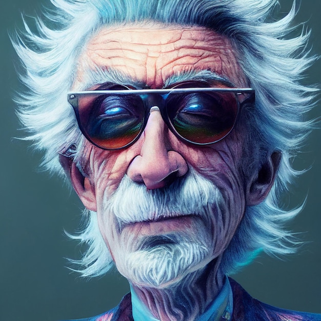 Illustration de portrait de vieil homme