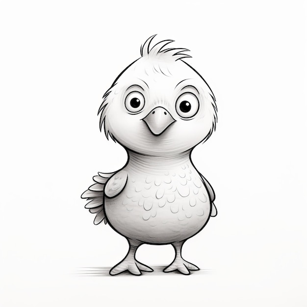 Illustration de poulet mignon pour le livre de personnages pour enfants